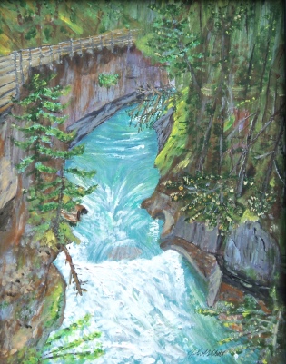 Johnston Canyon Acrylic, 14x11 $275