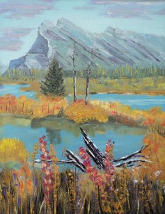mt-rundle-in-the-fall-16027-460-oil-11x14