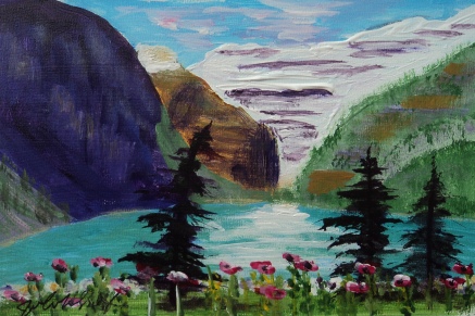 Lake Louise 31, #17061, $75, Acrylic, 3.5x5.5