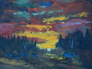 Manic Sky, #17070, $460, Oil, 11x14