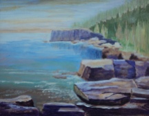 Spectacular Shorescape, #17019, $460, Acrylic, 11x14