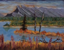 Mt. Rundle in the Fall, #17018, $360 Acrylic, 10x12