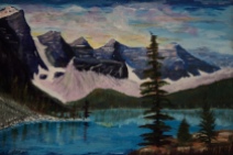 Moraine Lake 12, #17054, $600, Acrylic, 12x18