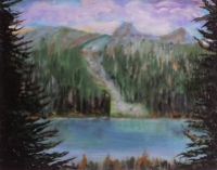 Emerald Lake, #15015, $250, Acrylic, 8x10