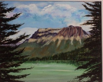Emerald Lake Wapta Mt. #17049, $250, Acrylic, 8x10