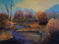 Golden Pond, #18018, $1250, Acrylic, 18x24