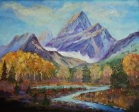 Mountain Majesty, #18016, $750, Acrylic, 16x20