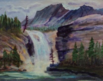 Rocky Mountain Waters, #17041, $250, Acrylic, 8x10