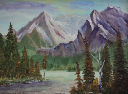 Rocky Mountain Wilderness, #18017, $575, Acrylic, 12x16