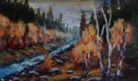 Whitewater Wilderness, #18014, $99, Acrylic, 7x5