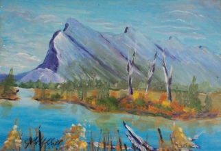Mount Rundle, #18033, $99, Acrylic, 5x7
