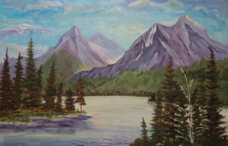 Rocky Mountain Wilderness, #18028, $2500, Acrylic, 24x36