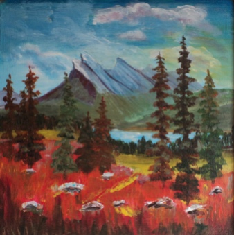 Mount Rundle, #18049, $300, Acrylic, 10x10