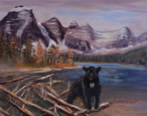 Blackie at Moraine Lake, #17020, $185, Acrylic, 6x9