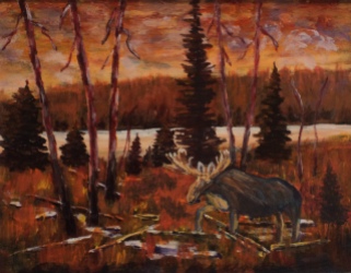 Autumn Dusk, #17072, $460, Acrylic, 11x14