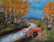 Red Deer River, #16013, $250, Acrylic, 8x10