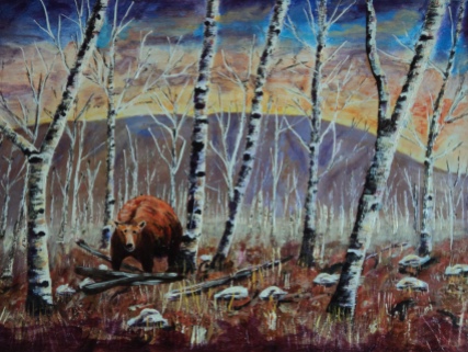 Fall Birches, #14008, $1150, Acrylic, 18x24
