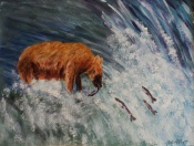 The Fisherman, #19018, $460, Acrylic, 11x14