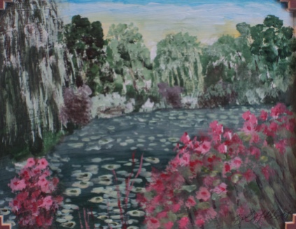 Giverny Revisited, #19026, $250, Acrylic, 8x10