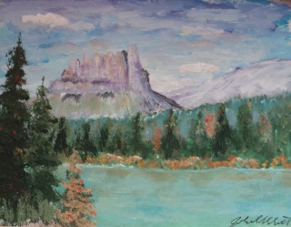 Castle Mountain, #19028, $250, Acrylic, 8x10
