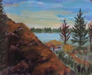 Wilderness Bluff, #19027, $250, Acrylic, 8x10