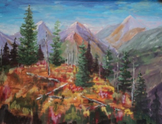 Rocky Mountain Wilderness, #19031, $1250, Acrylic, 18x24