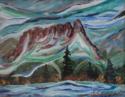 Castle Mountain, #20004, $250, Acrylic, 8x10