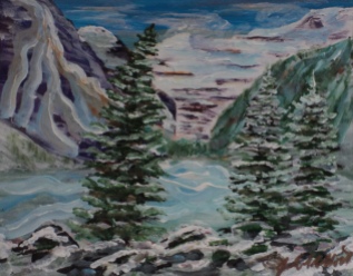 Lake Louise, #17051, $250, Acrylic, 8x10