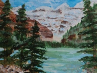 Lake Louise,#21003, $250, Acrylic, 8x10