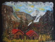 Mountain Cabins, #23026, $775, Acrylic, 16x20